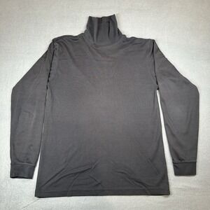 LL Bean Shirt Small Black Turtle Neck Long Sleeve Regular Men's